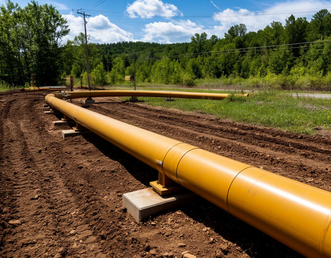 надземная прокладка газопровода